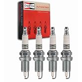 4 pc Champion Platinum Spark Plugs for Jeep Wrangler 2.5L L4 1987-2002 | Platinum center resists erosion for a steady gap and 30,000-60,000 miles beyond copper.