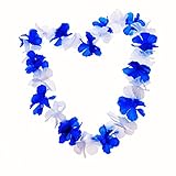 Blue & White Flower Lei