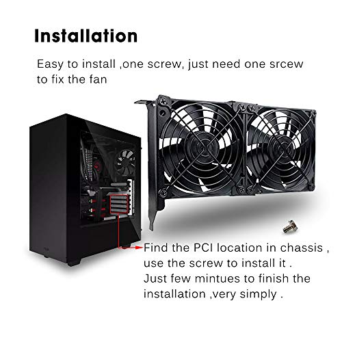 GDSTIME GPU Cooler Dual 92mm PCI Fan 12V GPU Fan DC Brushless Graphic Card Fan PCI Cooling Fan Video Card VGA Cooling Case fan - Image 4