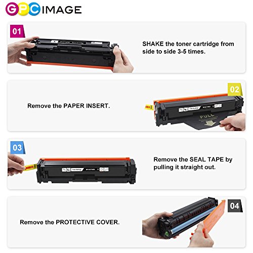 GPC Image 4PK New 201A Compatible Toner Cartridge Replacement for HP 201A CF400A HP 201X CF400X CF401A CF402A for HP Color LaserJet Pro M252DW M252N Pro MFP M277DW M277C6 M277 M252 Toner Ink Printer