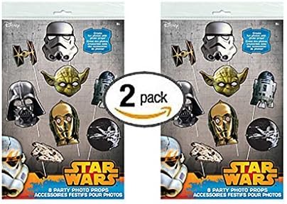 2 PK Classic Star Wars Photo Booth Props, 16pc