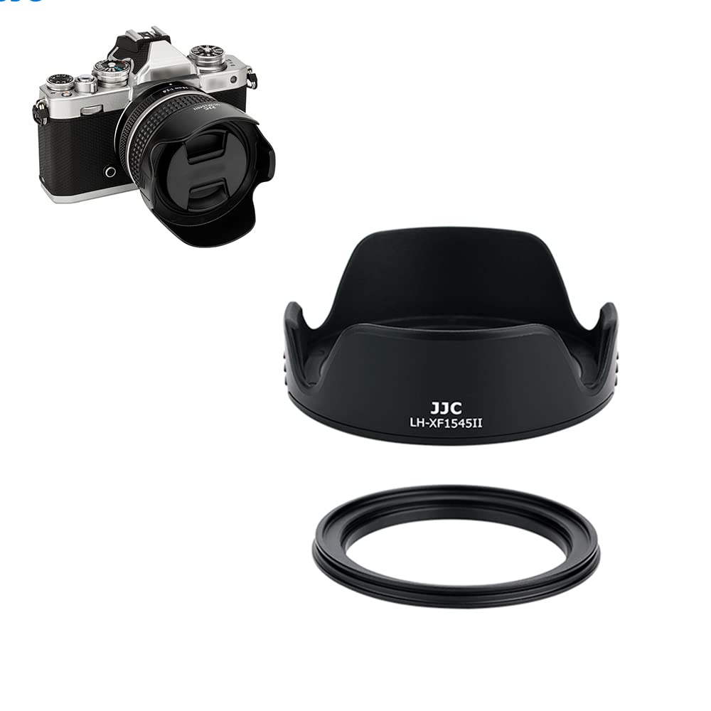 JJC Lens Hood with 52mm Adapter Ring for Canon EF 40mm F2.8, FUJIFILM Fujinon XC 15-45mm F3.5-5.6, FUJIFILM XF 18mm F2 R Lens, Nikon NIKKOR Z 40mm F2 Lens, 28mm f/2.8 NIKKOR Z Lens (SE)