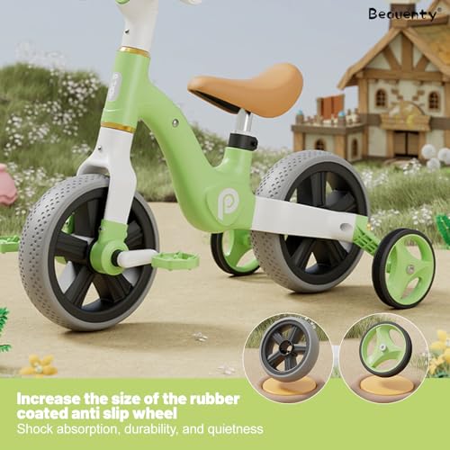 Beauenty Kids Tricycle, Kids Balance Bike, Toddler Tricycle with Footrest for 1-5 Years Old