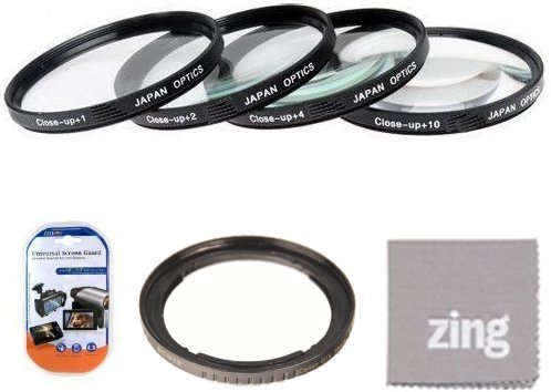 67mm Close-Up Filter Set (+1, 2, 4 and +10 Diopters) Magnification Kit - Metal Rim for Canon SX30IS SX30 is SX40 HS SX40HS SX50 HS SX50HS Digital Camera + Filter Adapter + More!! - Thumbnail 5