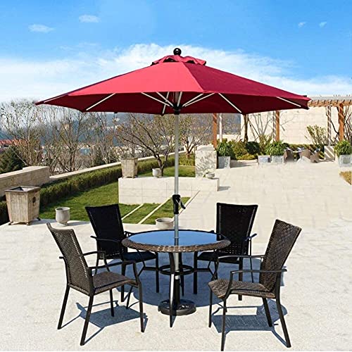 CCLLA Outdoor Garten Sonnenschirme 9-Fuß-Patio Outdoor Aluminium Markt Tischschirm mit Kurbel – Bild 5