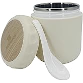 13.5oz Insulated Lunch Box Food Jar for Hot Food, Container for Hot and Cold Food, Children's Food Insulated Jar, Adults, Bento Lunch Box for Work, School, Picnic, Outdoors.(Stainless steel white)