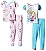 Disney Girls Little Frozen Elsa and Anna Forever Sisters 4-Piece Pajama Set