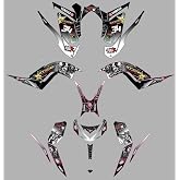 KrazyGraphics Graphics Kit for Yamaha Raptor 700 2013-2024 21Mil Material ! ATV UTV MX Decals, Varies