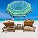Abba Patio 7ft Beach Umbrella with Sand Anchor, Push Button Tilt and Carry Bag, UV 50+ Protection Windproof Portable Patio Umbrella for Garden Beach Outdoor, Striped Color