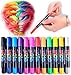 MOBIUS Toys Colorful Hair Chalk Pens for Girls - Hair Chalk (12 Colors), Temporary Hair Color for Kids and Hair Chalk for Kids, Beautiful Hair Paint Birthday Gift for Girls Age 8, 9, 10 ++