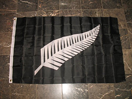 ALBATROS 3 ft x 5 ft The Silver Fern of New Zealand Flag Banner Brass Grommets for Home and Parades, Official Party, All Weather Indoors Outdoors