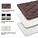 LANGRIA Memory Foam Bath Mats Non-Slip Bathroom Rugs Water Absorbent Fast Dry Soft Comfortable Stylish Coral Fleece Surface, 17''x 24'' (Brown)