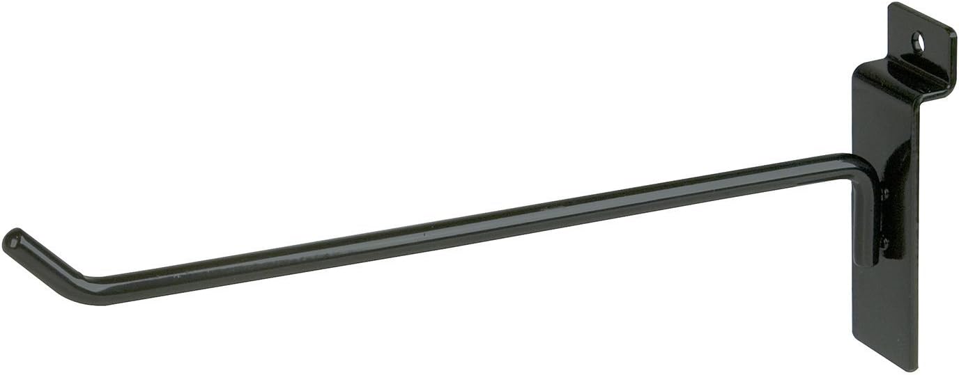 Econoco8” Slatwall Deluxe Hooks, Slatwall Hooks, Display Hooks for Panel, Black (Pack of 96)