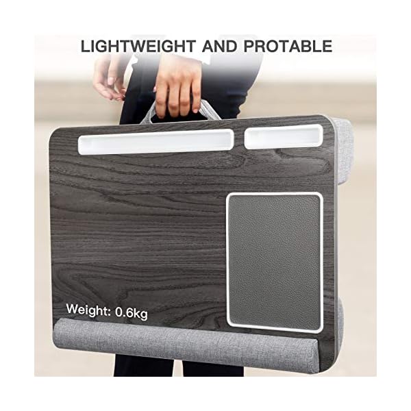 HUANUO-Laptop-Tray-for-Bed-with-Cushion-Built-in-Mouse-Pad-Wrist-Pad-for-Notebook-up-to-17-with-Tablet-Pen-Phone-Holder HUANUO Laptop Tray, Lap Desk for Laptop, Laptop Cushion, Laptop Stand for Bed, with Built in Mouse Pad & Wrist Pad for…