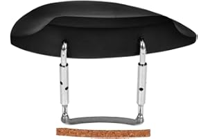 Vaguelly Ergonomic Violin Chin Rest Ebony Wood Comfortable Fit Stable Support Suitable for Skill Levels