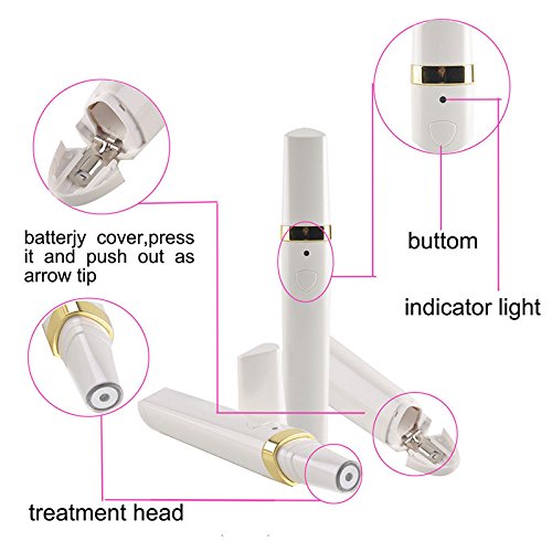 Msmask 3 Colors LED Soft Laser Acne Pen Blemish Removal Light Treatment Skin Face Tool - Thumbnail 5