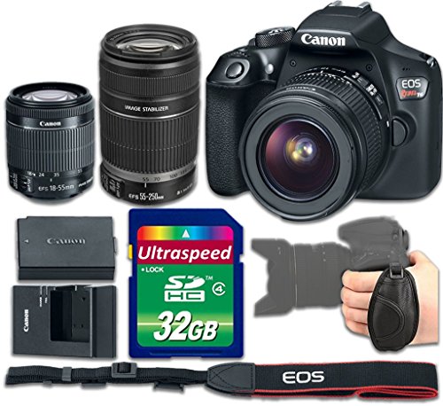 Canon T6 DSLR Camera Body With 18-55mm f/3.5-5.6 IS II Lens + 55-250mm f/4-5.6 IS II Lens Kit Bundle - International Version (No Warranty) Canon T6 DSLR Camera Body With 18-55mm f/3.5-5.6 IS II Lens + 55-250mm f/4-5.6 IS II Lens Kit Bundle - International Version (No Warranty)
