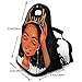 SARA NELL Neoprene Afro Queen Lunch Bag African American Women Girl with Crown Afro Girl Lunch Tote Travel Picnic Lunch Backpack Lunchbox with Adjustable Shoulder Strap for Women Teens Girls Kids