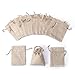 DECORA 50 PCS Burlap Bags with Drawstring Jute Hessian Linen Treat Bag for Halloween Wedding Jewelry Party Favors