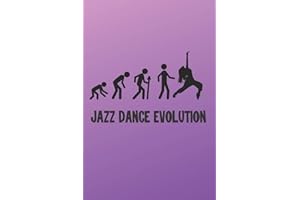 Jazz Dance Evolution: Jazz Dance Gift - Lined Notebook Journal Featurig a Dancer on a Purple Pink Background