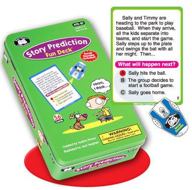 Super Duper Publications Story Prediction Fun Deck Flash Cards with Secret Decoder Educational Learning Resource for Children