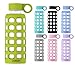 purifyou Premium 32/22 / 12 oz Glass Water Bottle with Non-Slip Silicone Sleeve & Stainless Steel Lid Insert, (Pastel Green, 12 oz)
