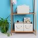 StorageWorks Storage Baskets for Shelves, Foldable Fabric Closet Storage Bins with Handles, Fabric Storage Bins Clothes Organizer, Beige, White & Ivory, 3-Pack, Small