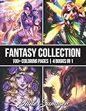 Fantasy Collection: An Adult Coloring Book with 100+ Incredible Coloring Pages of Mermaids, Fairies, Vampires, Dragons, and More! by Jade Summer