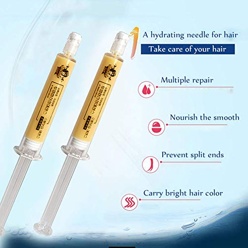 Hair Care Mask,Hair Essence,Hair Care Essence Water Light Needle,Replenishing Hair Helps Reduce Hair Dryness,Split Ends, Knotting,and Difficulty Combing, Making Hair Look Shiny and Smooth(2x10ml)
