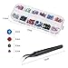Pangda 9000 Pieces 4 Size Nail Art Rhinestones Set with 4 Boxes Nail Gems and Pick up Tweezer (Multi-Color)