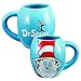 Vandor Dr. SeussThe Cat in the Hat 18 oz Oval Ceramic Mug, Blue, Red, and White