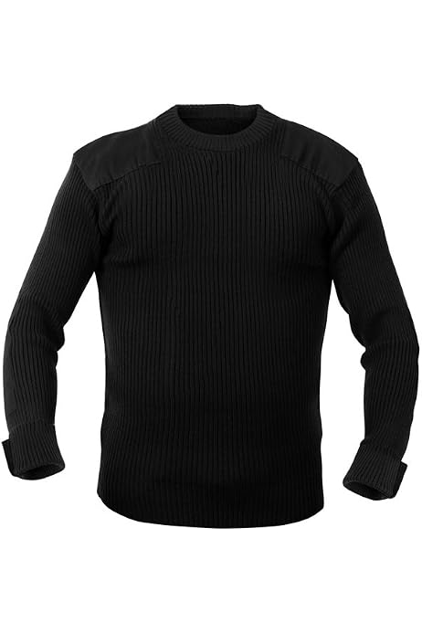 Rothco Acrylic V-Neck Sweater, Black 