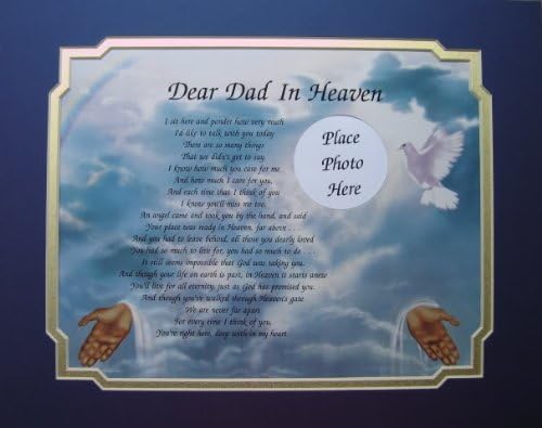 Amazon Com Dear Dad In Heaven Memorial Poem In Loving Memory Of A Loved One Prints Posters Prints