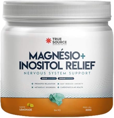 True Magnésio + Inositol Relief 300g Limão, True Source