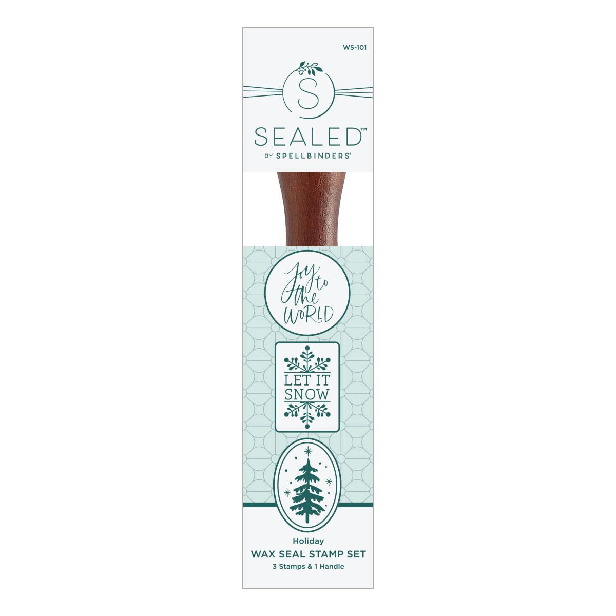 Spellbinders 3 Pack Wax Seal Stamp - Holiday from The Sealed for Christmas Collection