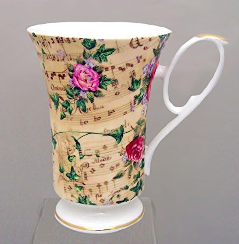 Fine English Bone China Musical Rose Chintz Mug