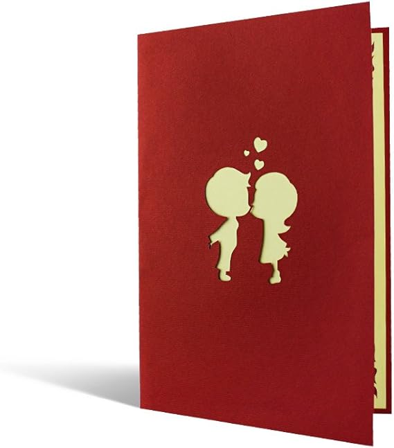 Carte Saint Valentin Avec Amoureux Avec Couple Pop Up En 3d Ses Felicitations Ou Pour Offrir Un Bon Cadeau Pour Adresser Ses Vœux Carte Parfaite Pour Les Anniversaires Anniversaires De Mariage Tarjetas