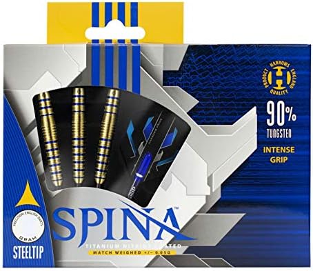 HarrowsDarts Unisex Adult Spina Gold Blue Steel Tip 24g
