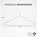 Hanger Honcho Wire Metal Clothes Hangers 100 Pack Bulk for Standard Size Shirts, Pants, Skirts, Space Saving, Non Slip,18 Inch 14.5 Gauge Ultra Thin Standard Dry Cleaner Coated Steel, White