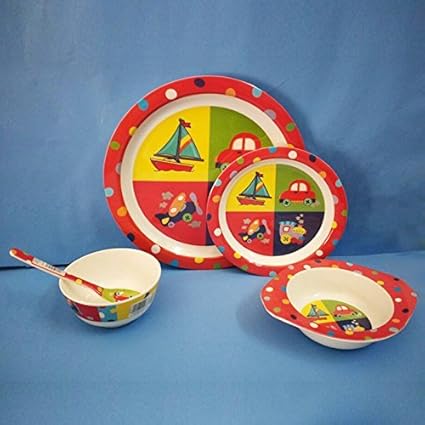 M&C Dream Gifts Diplomat Royal Melamine Kids Dinner Set - 5 Pieces