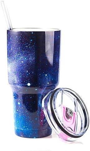 Cruiser Tumbler 30Oz with Lid and Straw - Double-walled Vacuum Insulated Stainless Steel For Home, Office, School, and Sport Events by Ssking (Starry Sky, 30oz)