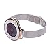 Xuexy 14mm Pebble Time Round Milanese Wire Mesh Stainless Steel Watch Band Strap Replacement Bracelet, Silver