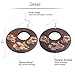 Flower Wood Earrings EVBEA Religious Big Round Statement Dangle Earrings for Women (214,Brown)