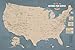 Best Maps Ever National Park Service Centennial Map 24x36 Poster (Tan & Slate Blue)