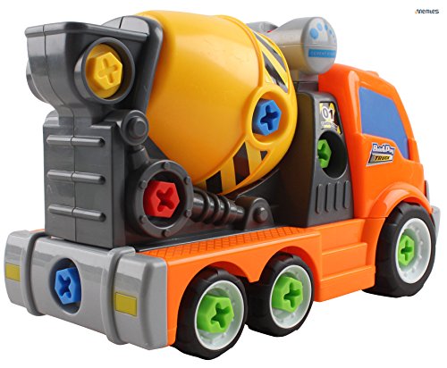 Memtes Take-A-Part Cement Mixer Truck Toy Included with Power Drill - Thumbnail 2