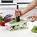BestFire Adjustable Mandoline Slicer Vegetable Slicer Grater Cutter Chopper, Julienne Slicer Food Slicer with 5 Interchangeable Blades Food Container Safety Holder Vegetable Peeler (Green)