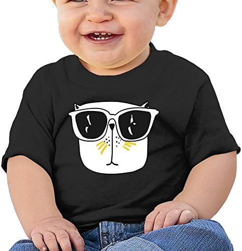 Baby's Swag Cat Glasses Tee Little Unisex Black Size 24 Months (6-24 Months)