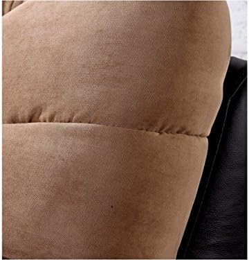 Canape D Angle Tissu Et Cuir Leandro Caramel Et Noir Angle