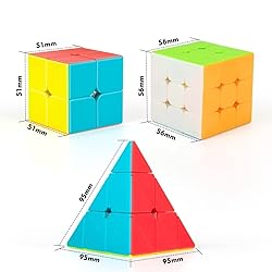 Speed Cube Set, Jurnwey Stickerless Magic Cube Set