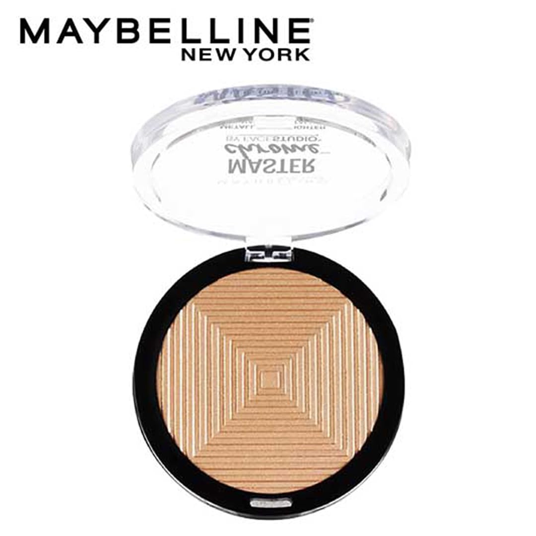 MAYBELLINE Master Chrome Metallic Highlighter Powder Makeup, Molten Gold, 1 Count